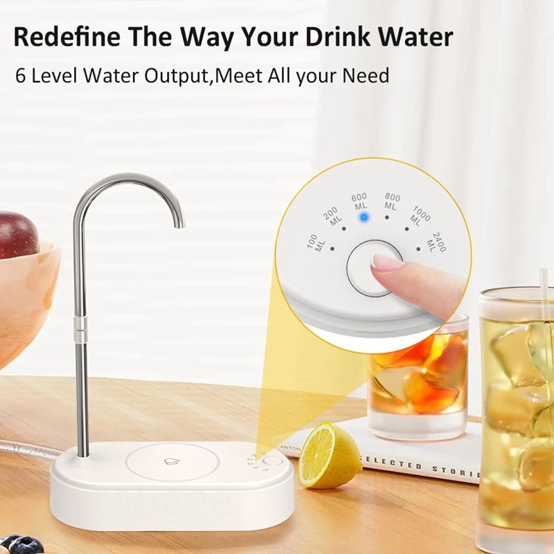 Water Bottle Pump Desktop Electric Water Dispenser Type-C Charging Portable Automatic Desktop Water Pump