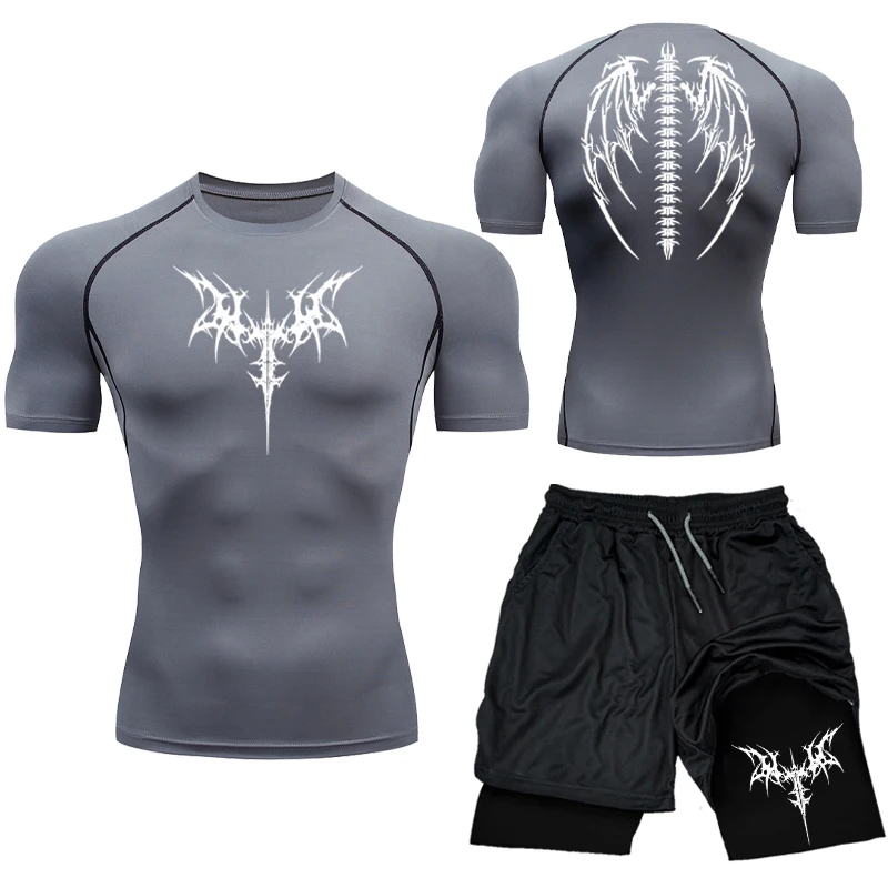 T-shirt de compression à manches courtes pour homme, vêtement de fitness, rashguard, course à pied, gym, sport, collants respirants, nouvelle collection