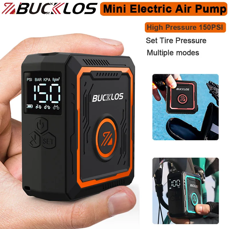

Мини-портативный велосипедный насос BUCKLOS 3-150PSI для велосипедного воздушного насоса Presta Schrader, клапан, уличные аксессуары для горного велосипеда