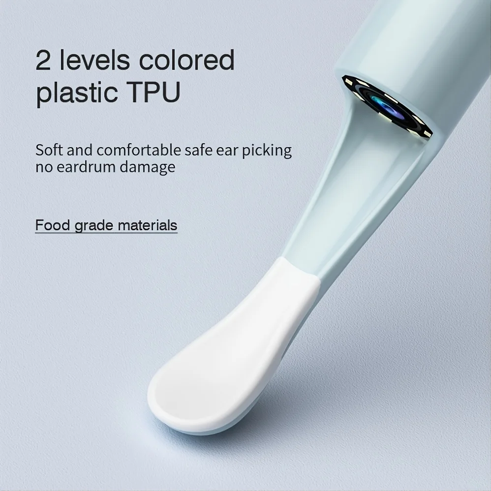 เครื่องทําความสะอาดขี้หูกันน้ําพร้อมกล้องและไฟ LED 6 ดวงสําหรับ iPhone และ iPad - ชุดทําความสะอาดหู WiFi Otoscope พร้อมแสง - Android