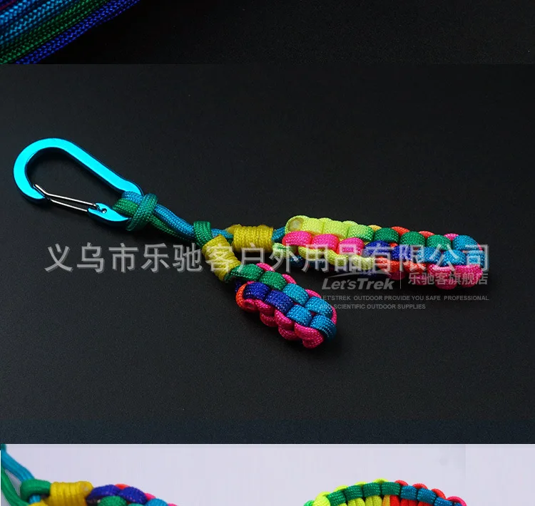 4mm Rainbow Colors Cord Rope III 7 Strand Parachute Lanyard Rope Climbing Camping Survival Equipment Paracord Bracelet