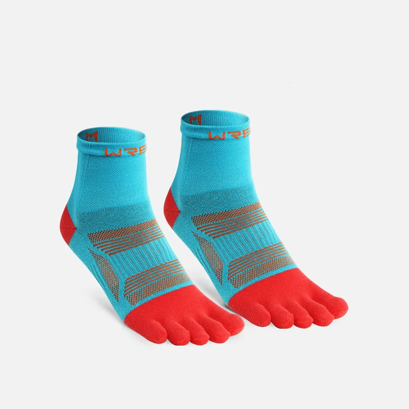 1 Pairs خمسة تو جوارب رياضية تنفس Coolmax التجفيف السريع العرق فتل مرونة الدراجات الجوارب المهنية تشغيل الجوارب
