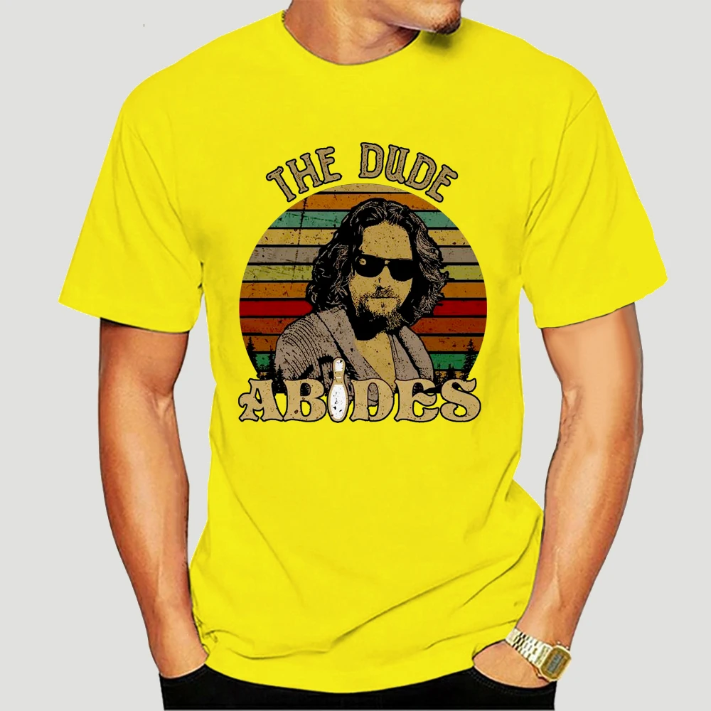 

Jeff Lebowski The Big Lebowski The Dude Abides Vintage T Shirt 4689D