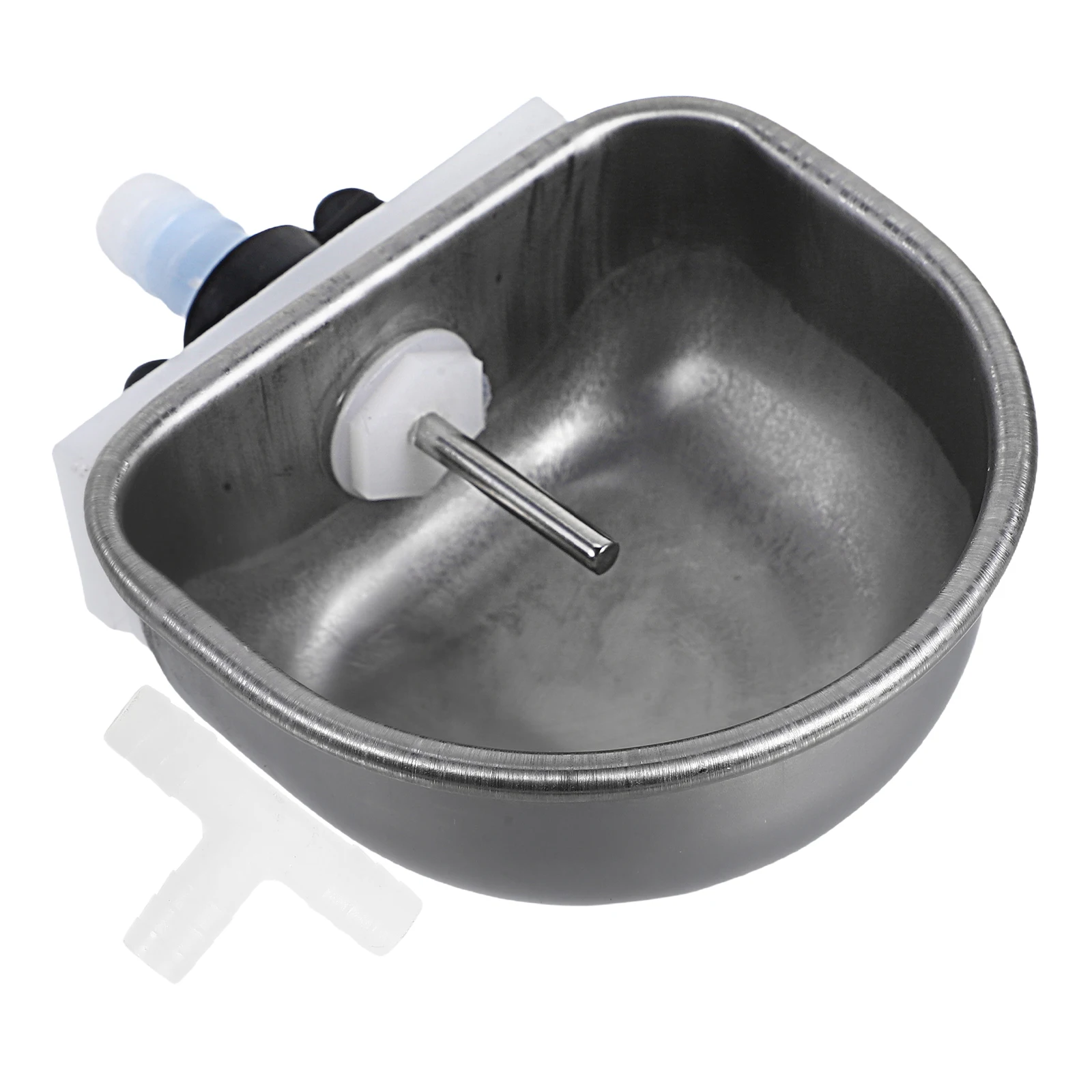 

Stainless Steel Silver Rabbit Waterer For Small Pets Ergonomic Design Easy Clean Optimal Capacity Automatic Drinking Bowl