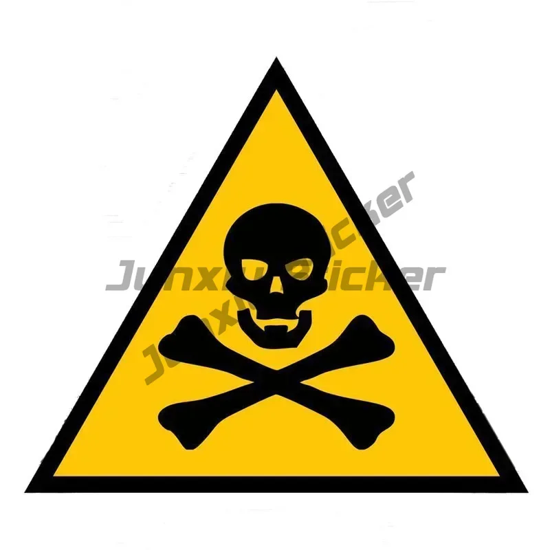 

Personality Creative Skull Warning Danger Sticker Car Bumper Scratch Waterproof Decorative Sticker PVC