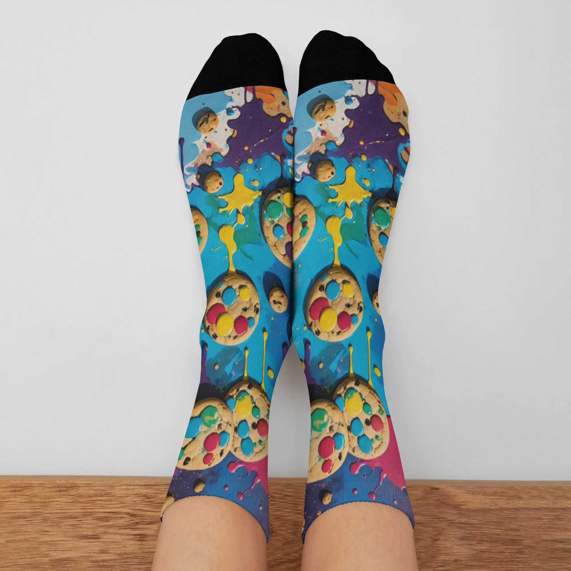 Pigment Keks Element Mode Herrensocken Neuheit Lustige Kompressionssocken Weiche Bequeme Warme Rutschfeste Freizeitsocken Geschenk
