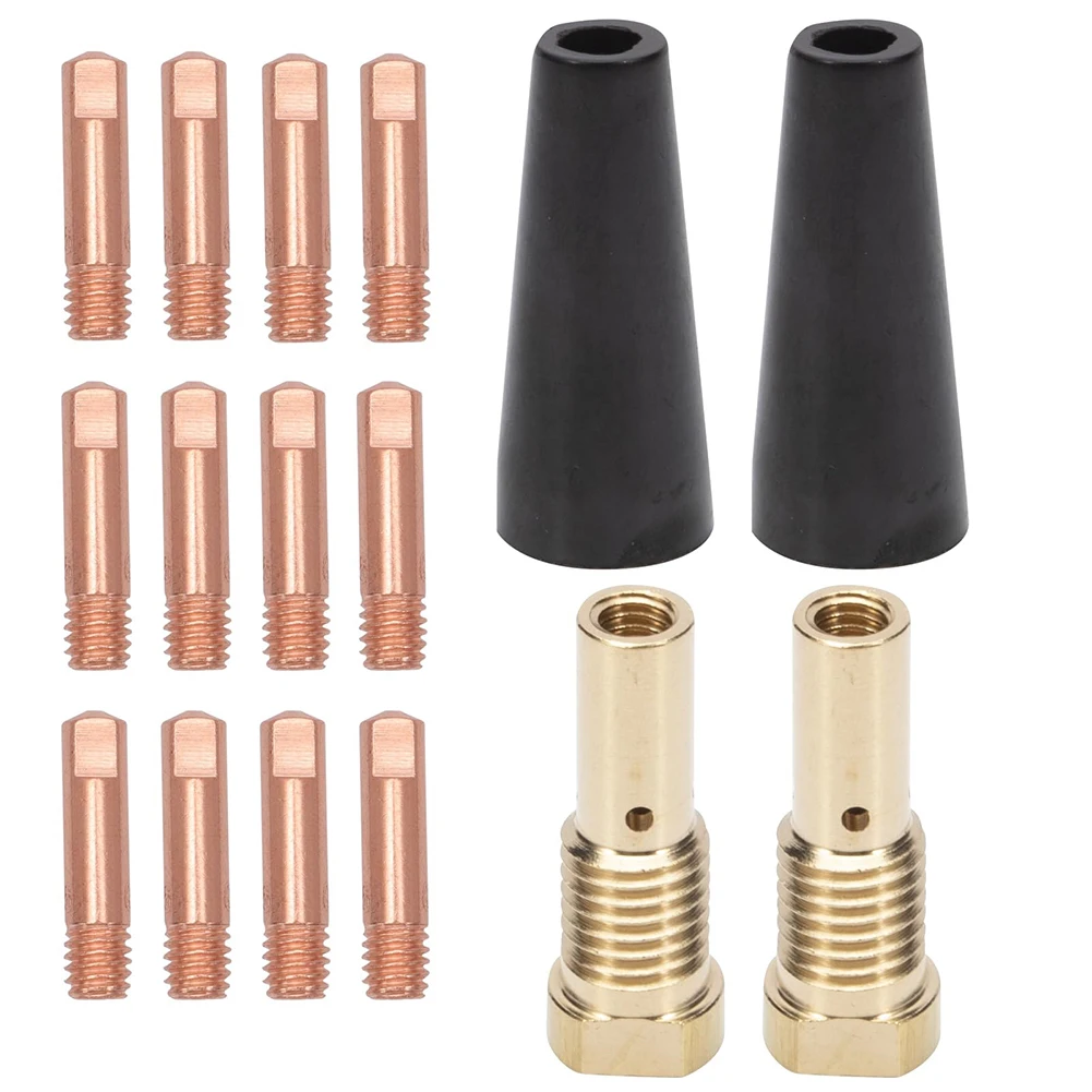 16pcs/set Flux Core Gasless Nozzle Tips Kit Welding Tips For FC90 For 80GL For MIG Welders Accessories