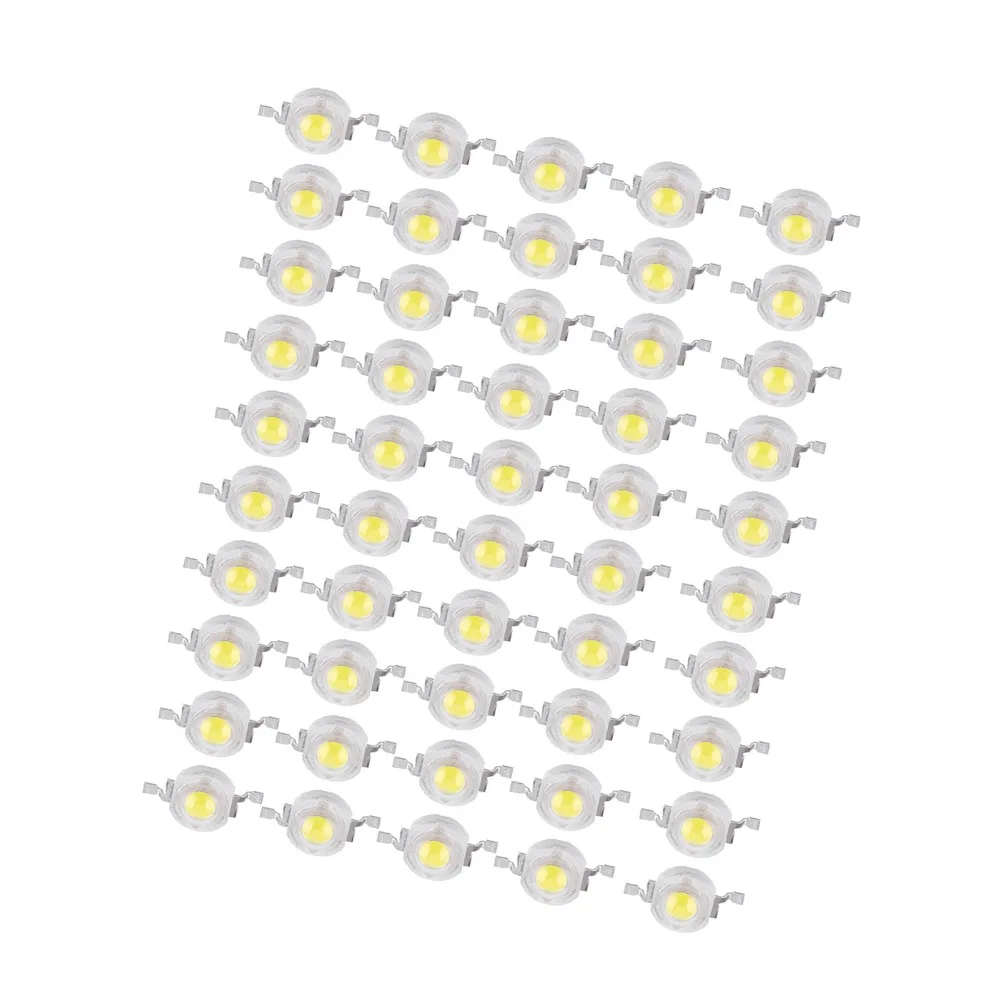 50PCS Easy 1W High Power High Power LED Beads 110LM/W Aluminum LED Chips SMD LED Chip Bulb Downlight