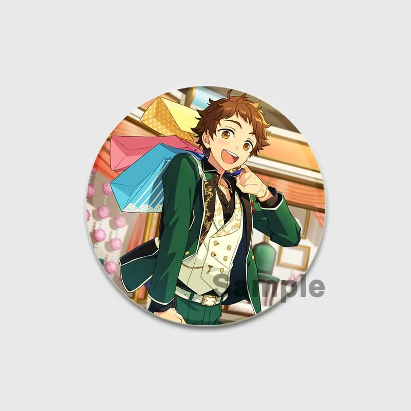 Cute Ensemble Stars Brooch Anime Tori Himemiya Rinne Amagi Icon Badges Cartoon Cosplay Badge Round Soft Button Pins for Backpack