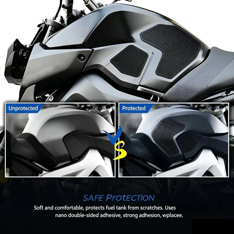 Simple For MT-09 MT09 Motorcycle Tank Sticker Protector 2013-2020 Side Gas Knee Cover Protective Pad Sticker Grip