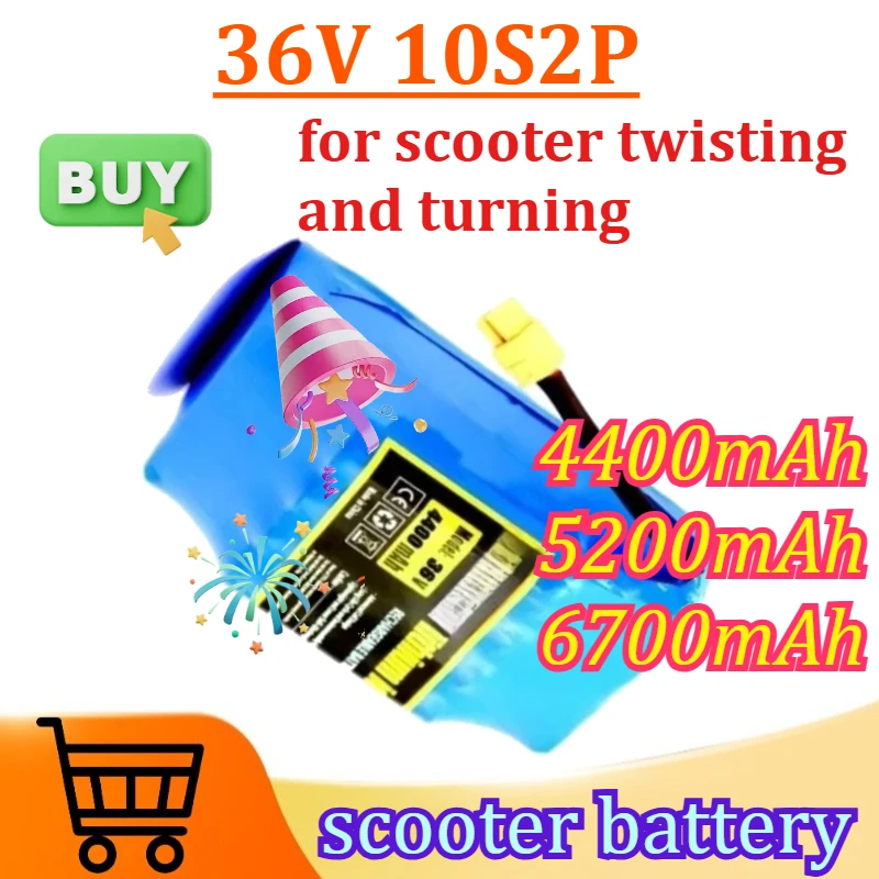 

36V 6700mAh10s2p High-quality Rechargeable Lithium-ion Battery for Electric Self-balancing Scooter, HoverBoard and Unicycle