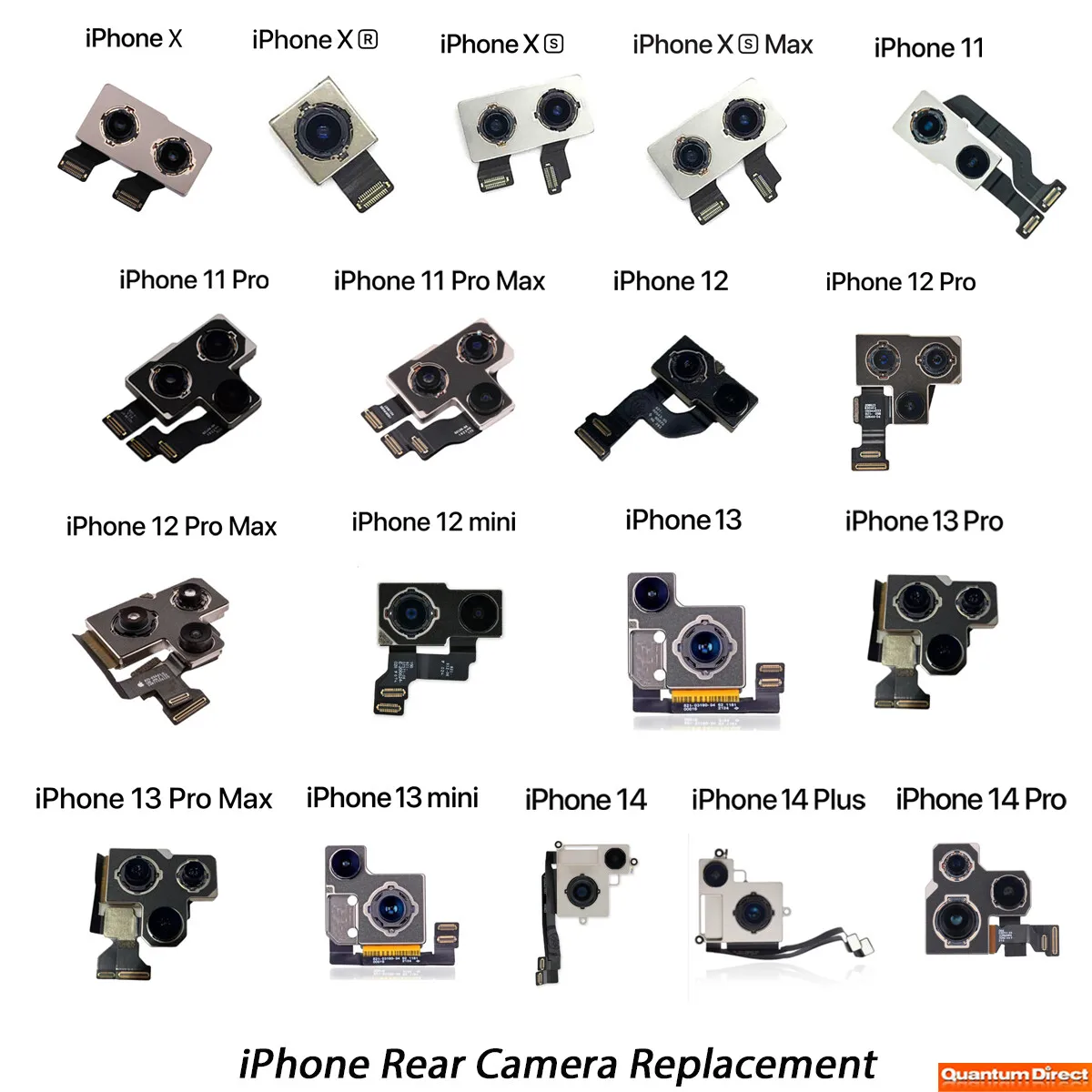 

Задняя камера в сборе для iPhone X XS XR 11 12 13 14 Pro Max Mini