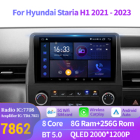 Android 14 For Hyundai Staria H1 2021-2023 Auto Car Radio Multimedia Navigation Wireless BT Carplay 7862 8+256 2K QLED Screen