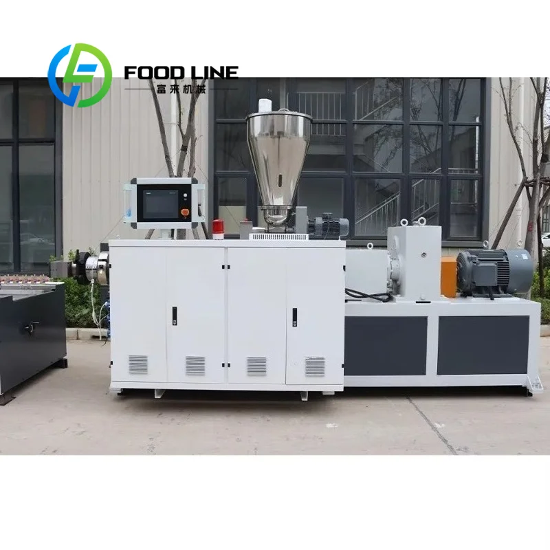 Twin Screw Extruder Sealed Dustproof Feeding Hopper Prevents Floating Powder Pollution In Plastic Raw Material Processing Zones