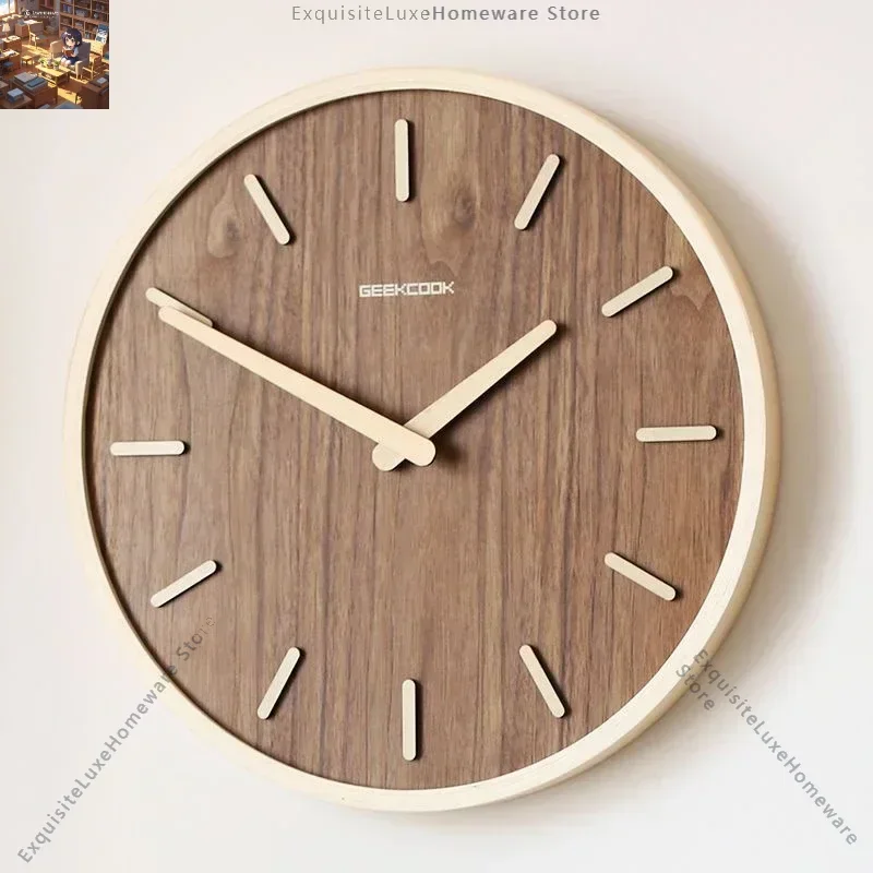 Japanese Art Silent Wall Clock Light Luxury Aesthetic Simple Clock Wall Art Fashion Reloj De Pared Living Room Decoration