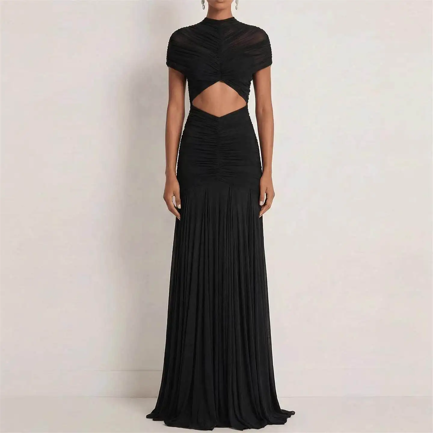 abito-elegante-e-sexy-con-cut-out-effetto-snellente-vestito-da-donna-con-pieghe-e-dettagli-incrociati-t-shirt-da-donna-monocolore-autunnale