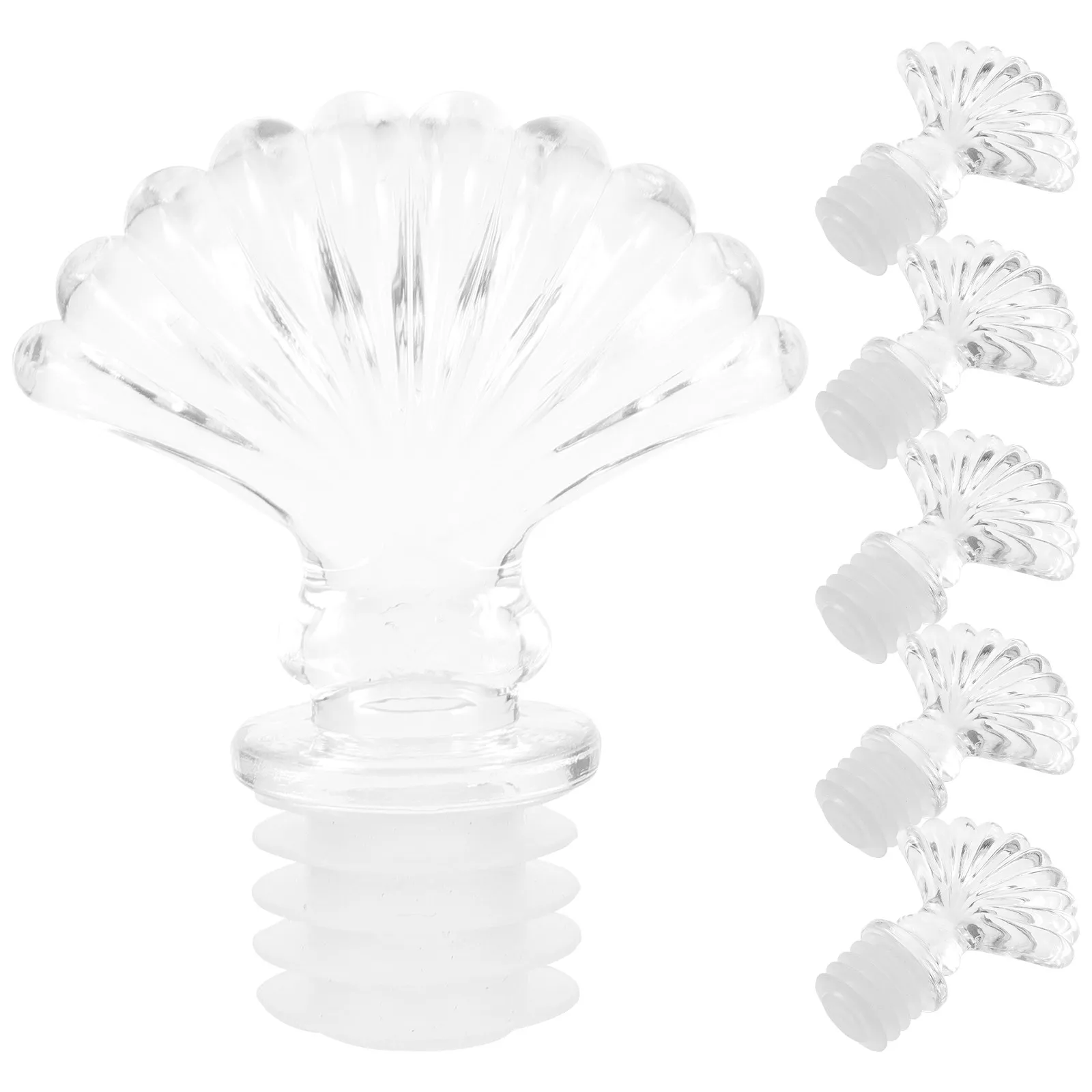 6Pcs Vintage Glass Bottle Caps Exquisite Aroma Dispenser Plugs Decorative Home Perfume Oil Container Caps for Vanity Bedroom