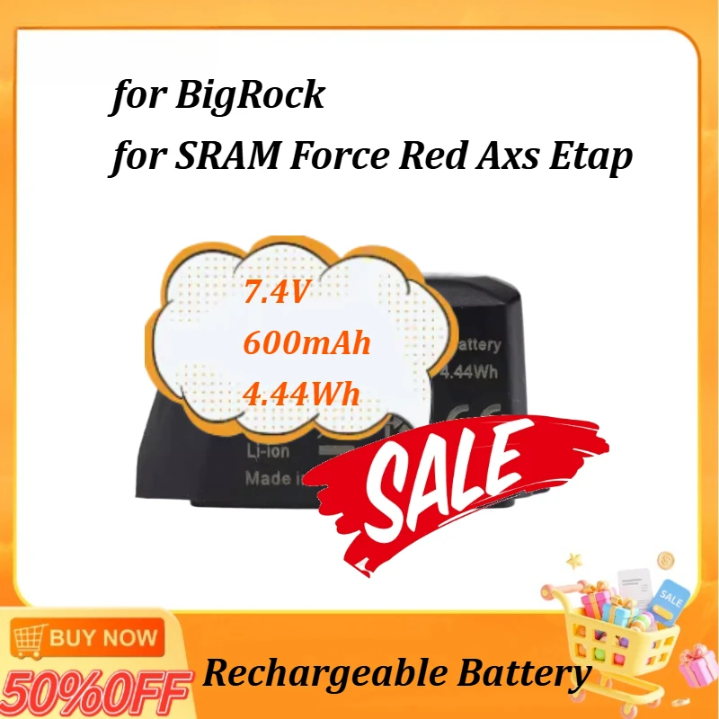 

for BigRock 7.4V 600mAh 4.44Wh for SRAM Force Red Axs Etap Replacement Bicycle Wireless Electronic Shifting Lithium Battery