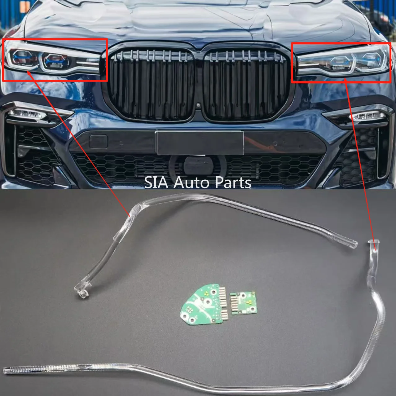 

For BMW X7 G07 19-2022 Solve The Yellowing ProblemBallast Module White Angel Eye Car Headlight DRL CHIP Conduit Strip European