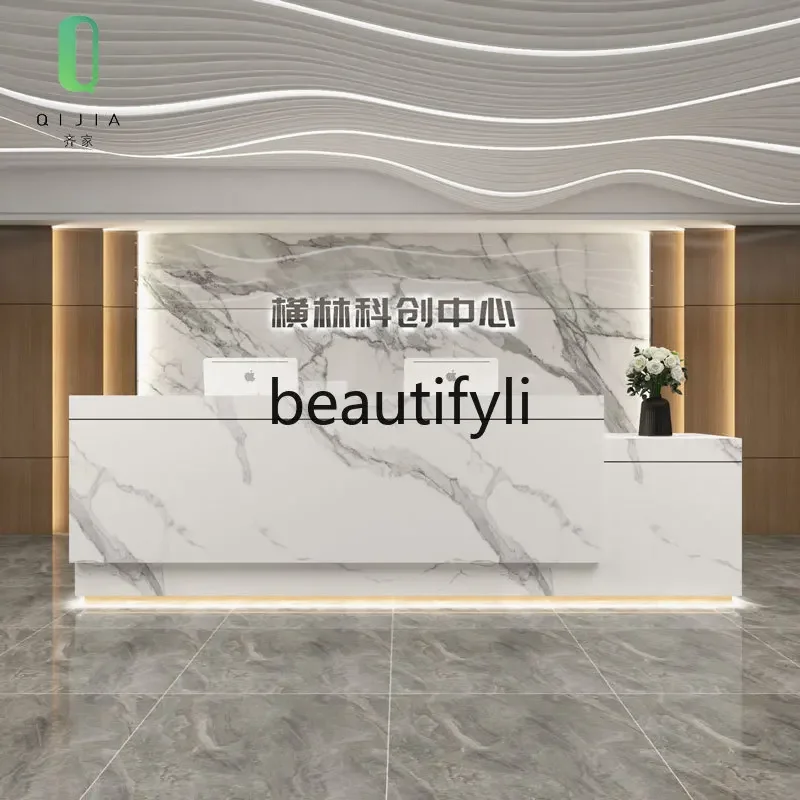 ZzqClothing Store أمين الصندوق صالون تجميل ضوء فاخر بار فندق المؤسسية تقليد الرخام شركة مكتب الاستقبال مكتب الاستقبال