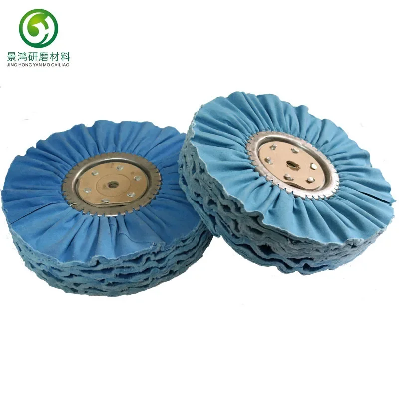 Koło wiatrowe z niebieskiej masy Koło wiatrowe z twardej niebieskiej tkaniny Polerowanie Polerowanie lustrzane Mocna tkanina tnąca