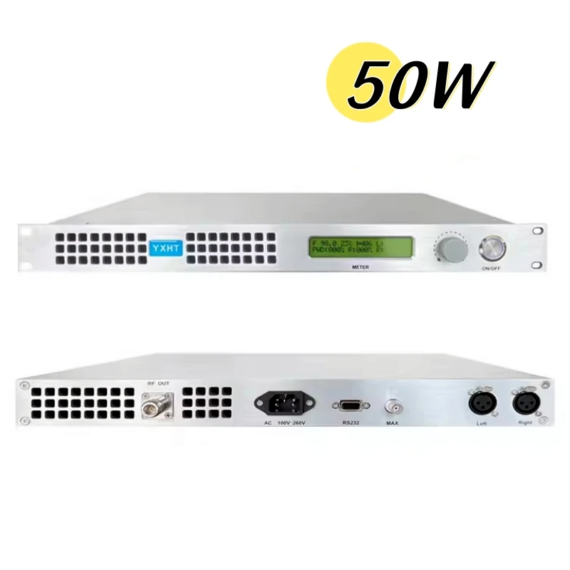 

50W Fm Transmitter Wireless Stereo Broadcasting Range 87.5-108mhz Transmitter Used in Radio Station