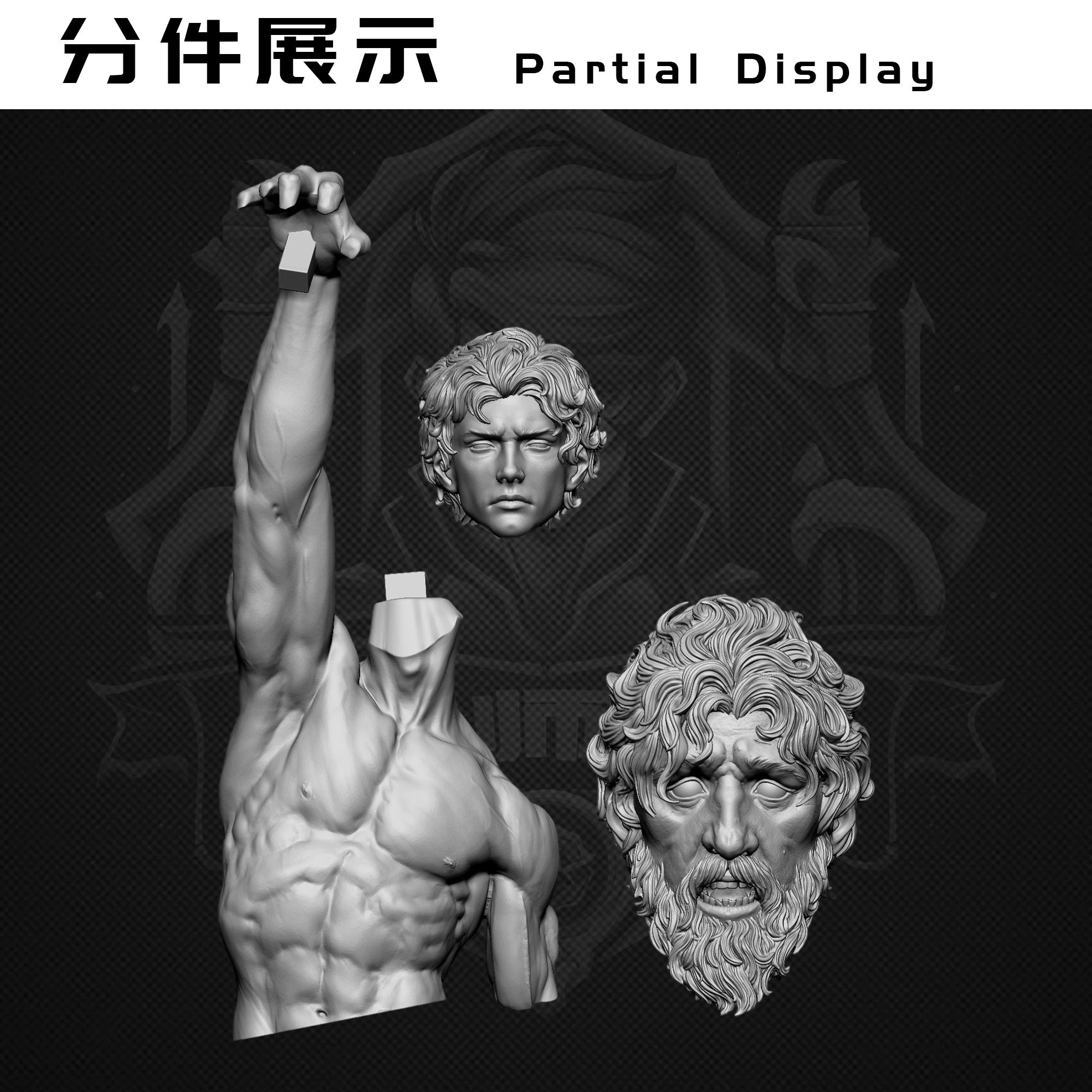 1/10 bust C5-101 flesh color resin  Uncolored and unassembled mold figure model ornament
