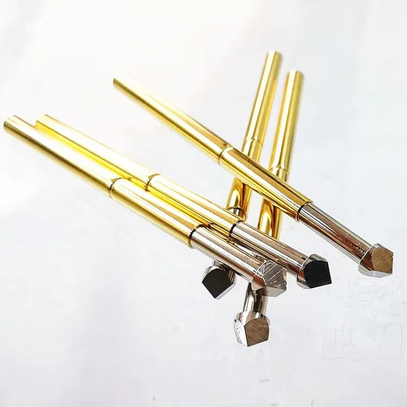 100PCS P125-T2 Diamond Head Spring Test Probe Diameter 2.02mm Needle Length 33.35mm For Circuit Board Testing
