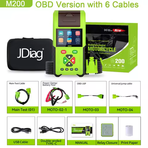 JDiag M200 Motorcycle Diagnostic Scanner Moto Fault Diagnostic Code Reader Moto scan Tool For BMW Yamaha Honda Kawasaki Suzuki
