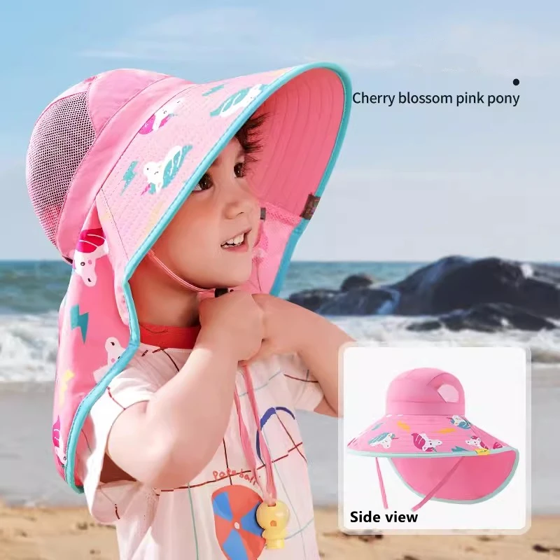 Lemonkid Wide Brim Children Sun Hat Kids Bucket Cap Summer Beach Girls Travel Outdoor New Fashion Cute Casual Sun Hats