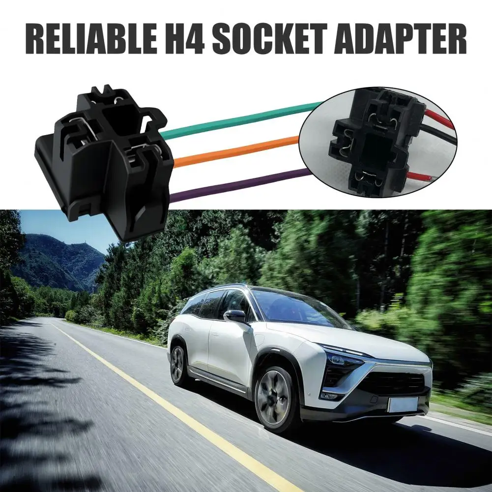 

H4 Bulb Socket Wiring Harness Extension Kit Female Lamp Holder Cable Voltage Range H4 Socket for Trucks SUVs Headlights Fog Lamp