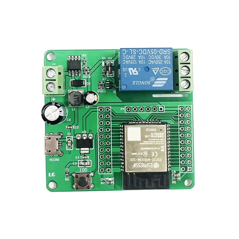 Fuente de alimentación de DC5-60V, módulo de relé único ESP32, placa de desarrollo ESP32 personalizada, Kits de módulos electrónicos de ESP32-WROOM para IoT