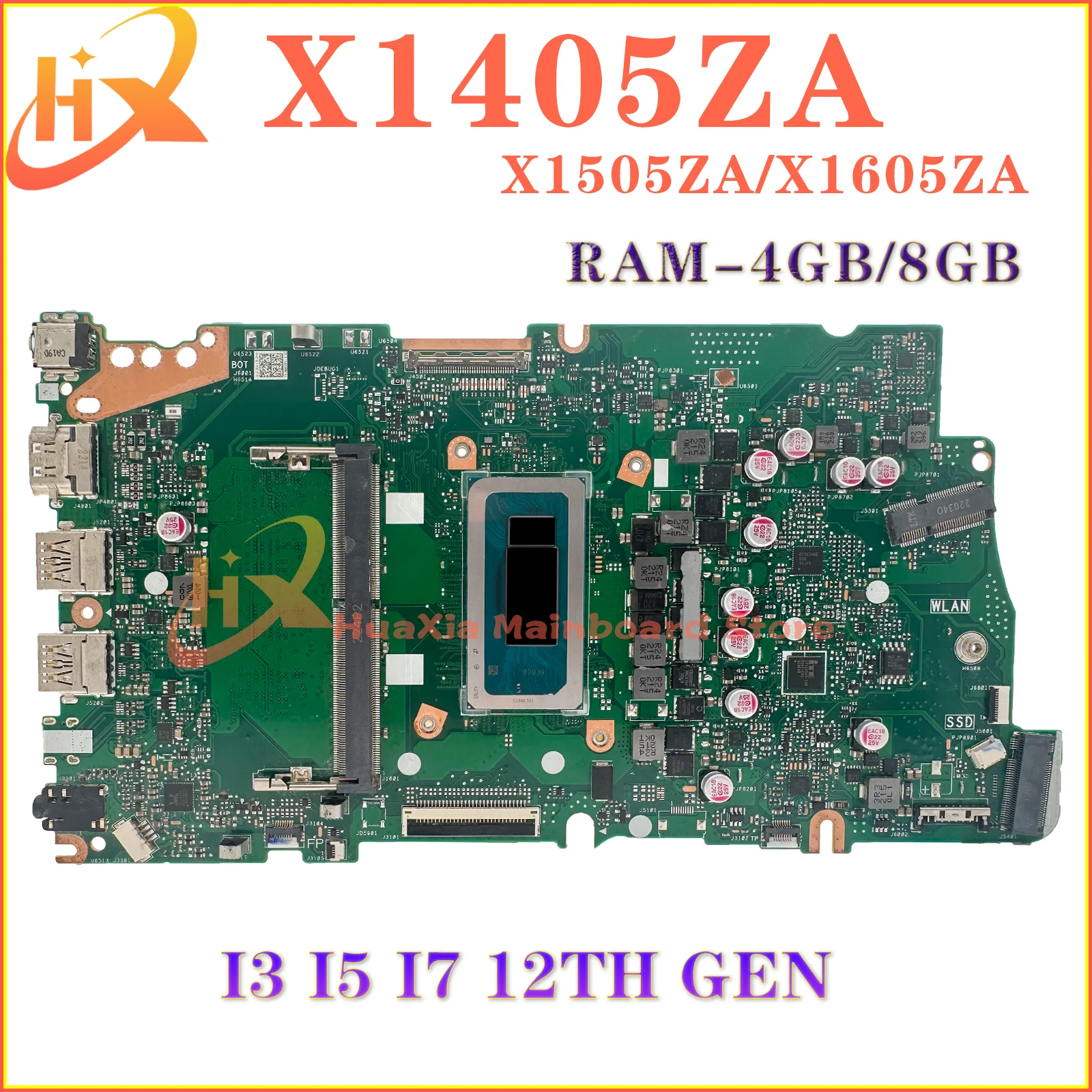 Imagem -03 - Placa-mãe para Laptop para Asus Mainboard para X1503za X1603za X1402za X1402za X1405za X1505za X1605za X1703za X1702za