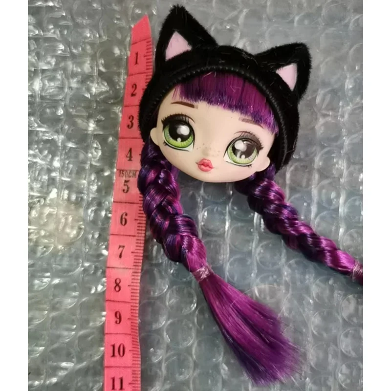 1/12 Doll\'s Head Part with Cat Ear Hat Mini Lol Doll\'s Head Accessories Hat Can\'t Be Removed