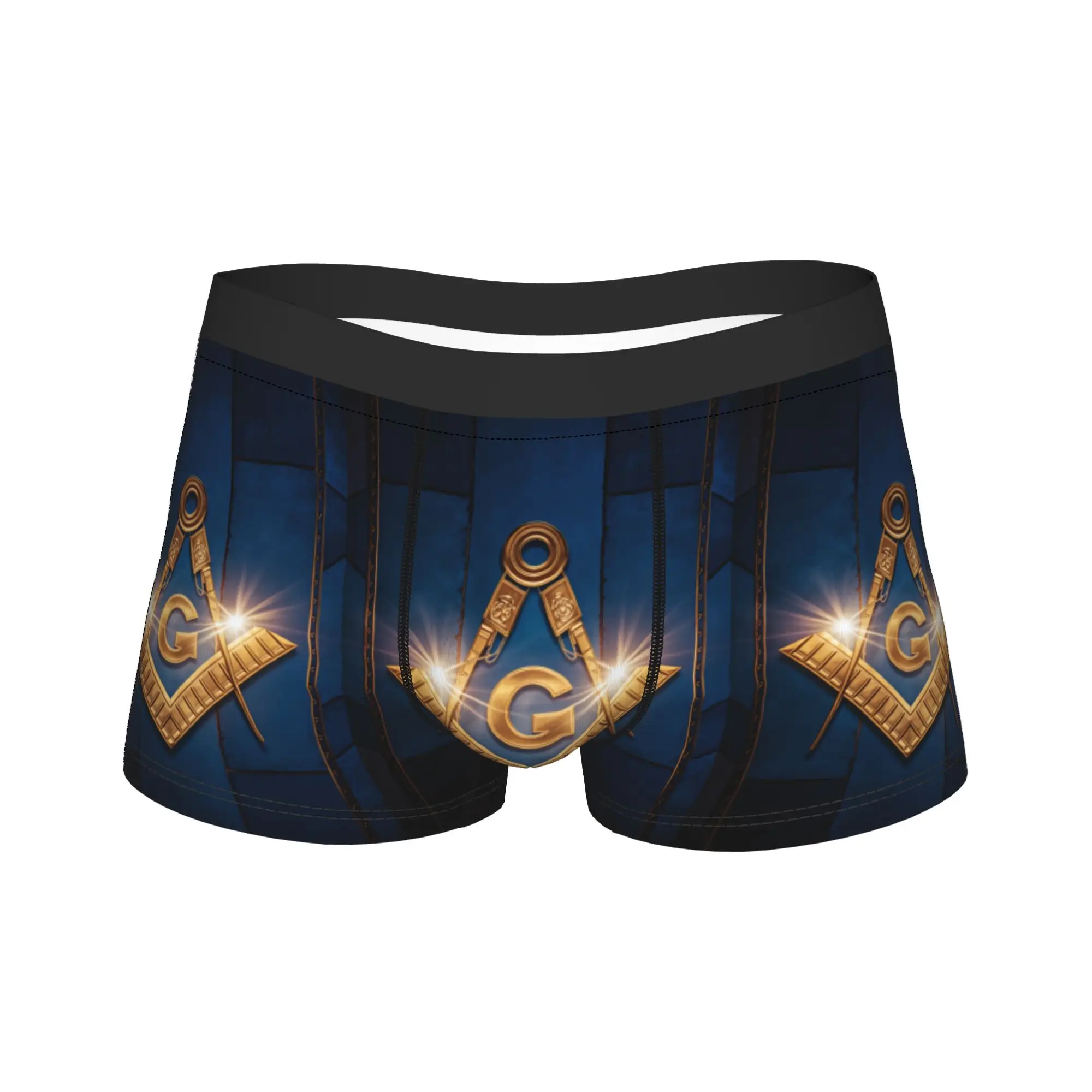 

Мужские трусы-боксеры Freemason Masonic Square And Compass, нижнее белье с кармашком, горячая распродажа, индивидуальный дизайн, большие размеры 2XL