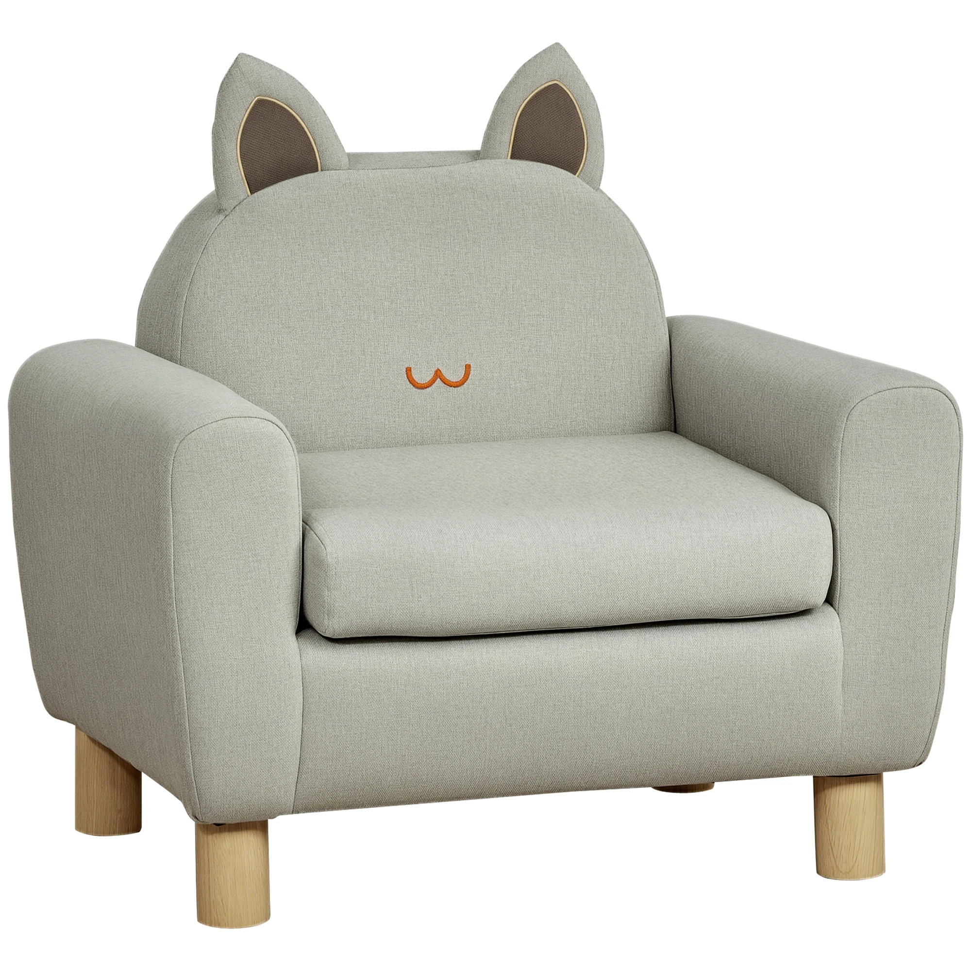 HOMCOM Sillón Infantil Mini Sofá para Niños de +3 Años Carga 45 kg 61x42x53 cm
