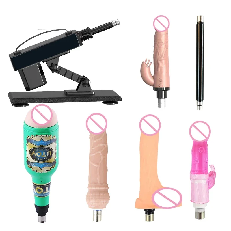 Heating Sex Machine with Dildos Masturbation Cup Attachments Speed and Angle Adjustable Love Machine Sex Toys for Women and Men