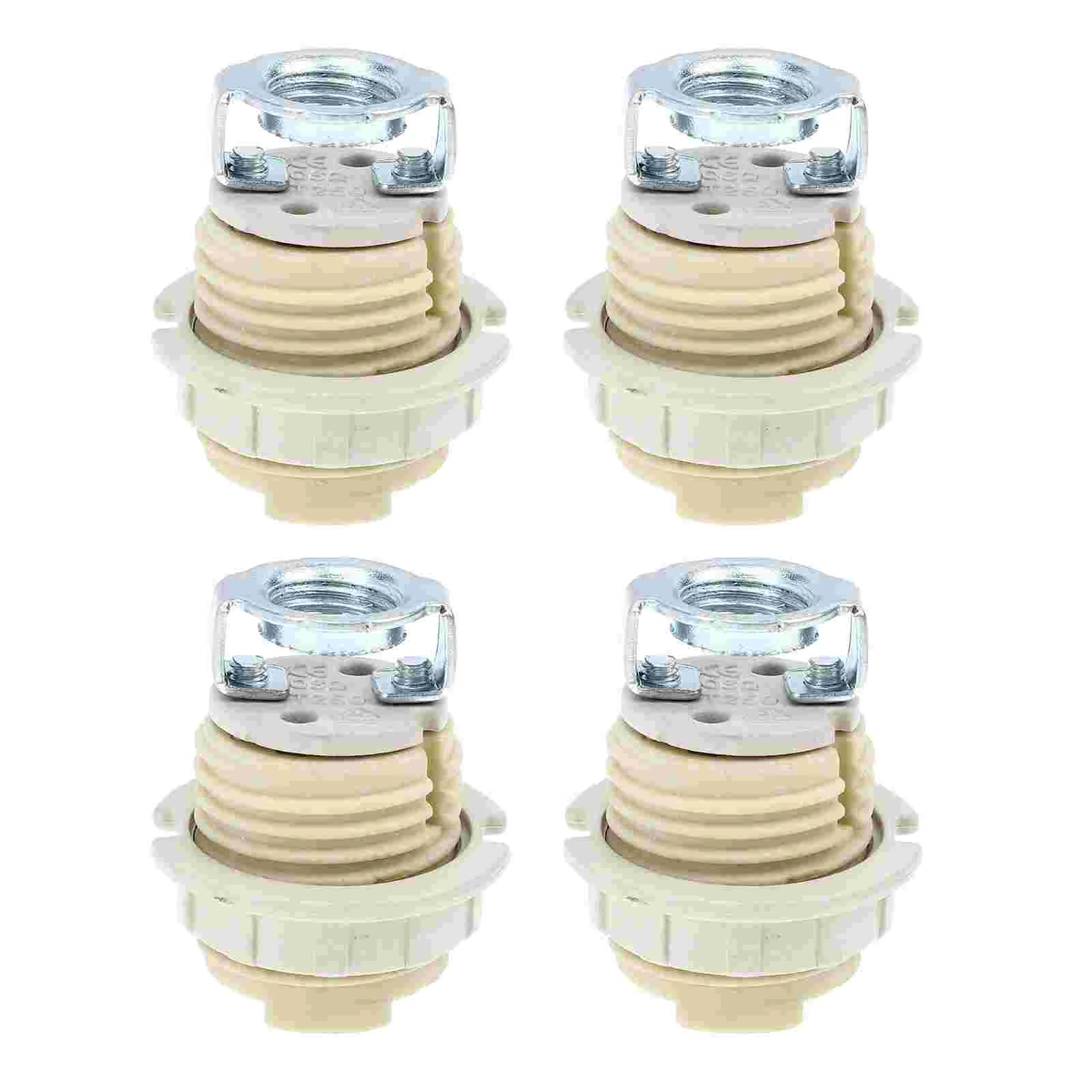 4 Pcs G9 Ceramic Lamp Holder Fashionable Replacement Light Bases Socket Bulb Ring Holders Sockets Halogen Plastic