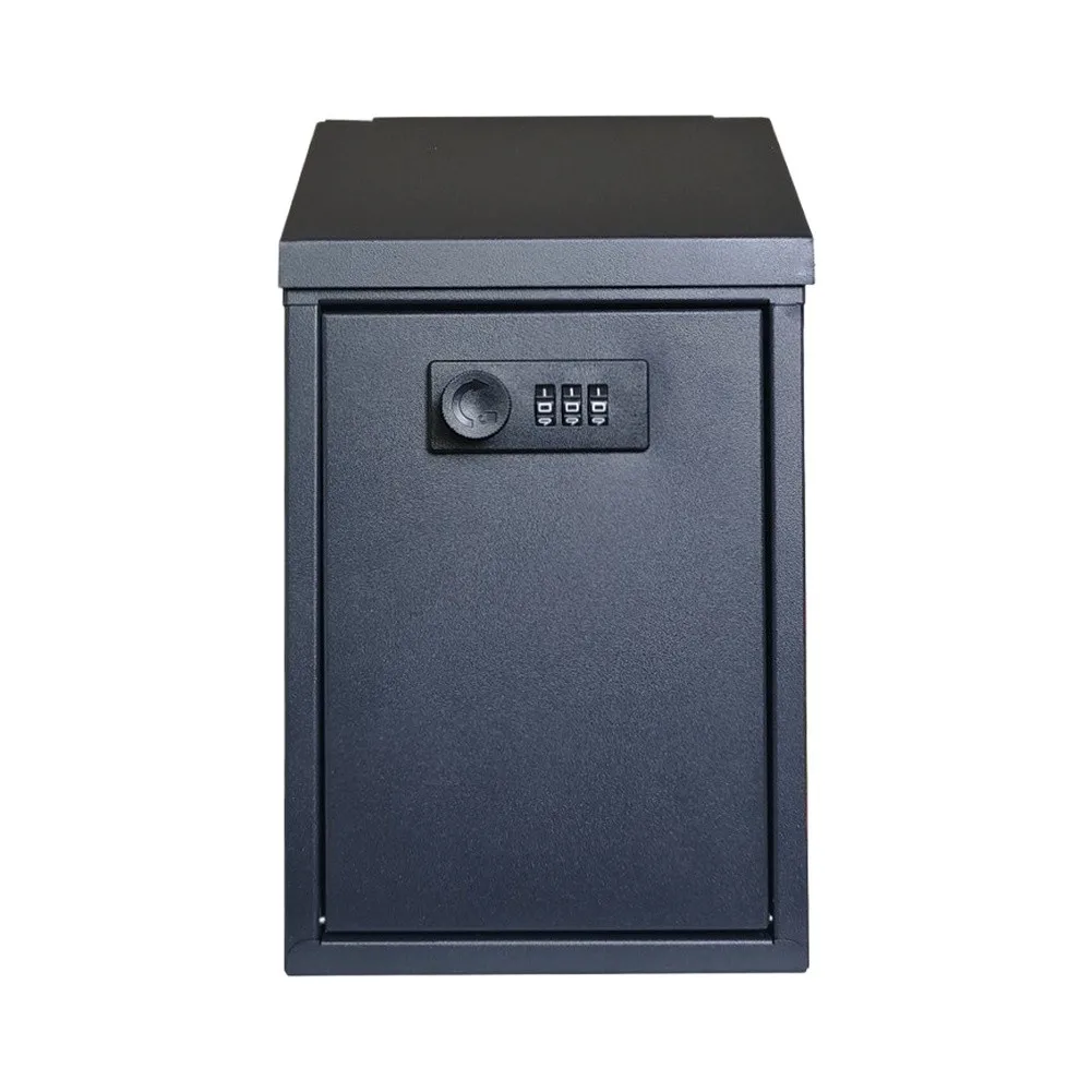1pc Stainless Steel Mailbox With Password Lock Dual Slot Design Secure Protection Weatherproof Mailbox For Letters And Checks