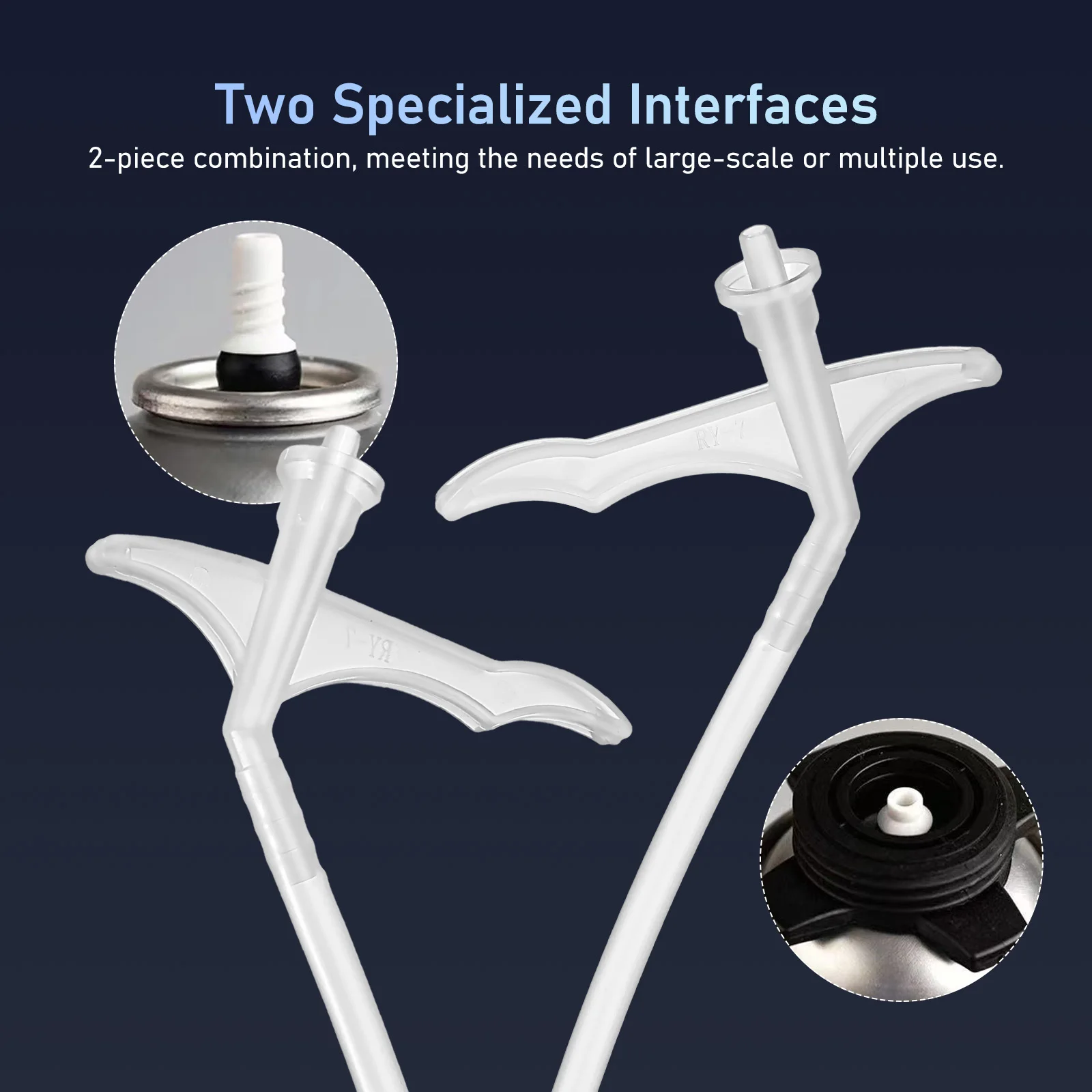 2 قطعة أنبوب تمديد رذاذ الرغوة أداة تعبئة الفجوة المريحة فوهة بلاستيكية متينة لعزل الايبوكسي-رغوة البخاخ العالمية