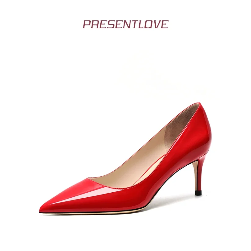 Luxury Women\'s Shoes 2026 Real Leather Women High Heels Pointed Toe Pumps Office Designer White Black Heels Prom Ladies Shoes