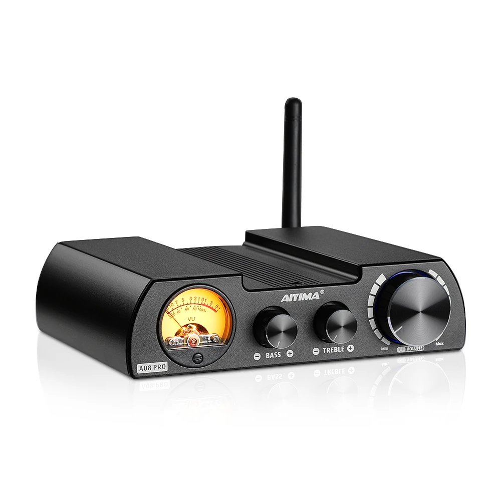 AIYIMA A08 PRO Bluetooth 5.1 Amplifier TPA3255 QCC5125 ATPX-HD Stereo Digital Amplifier 300W Home Theater System With VU Meter