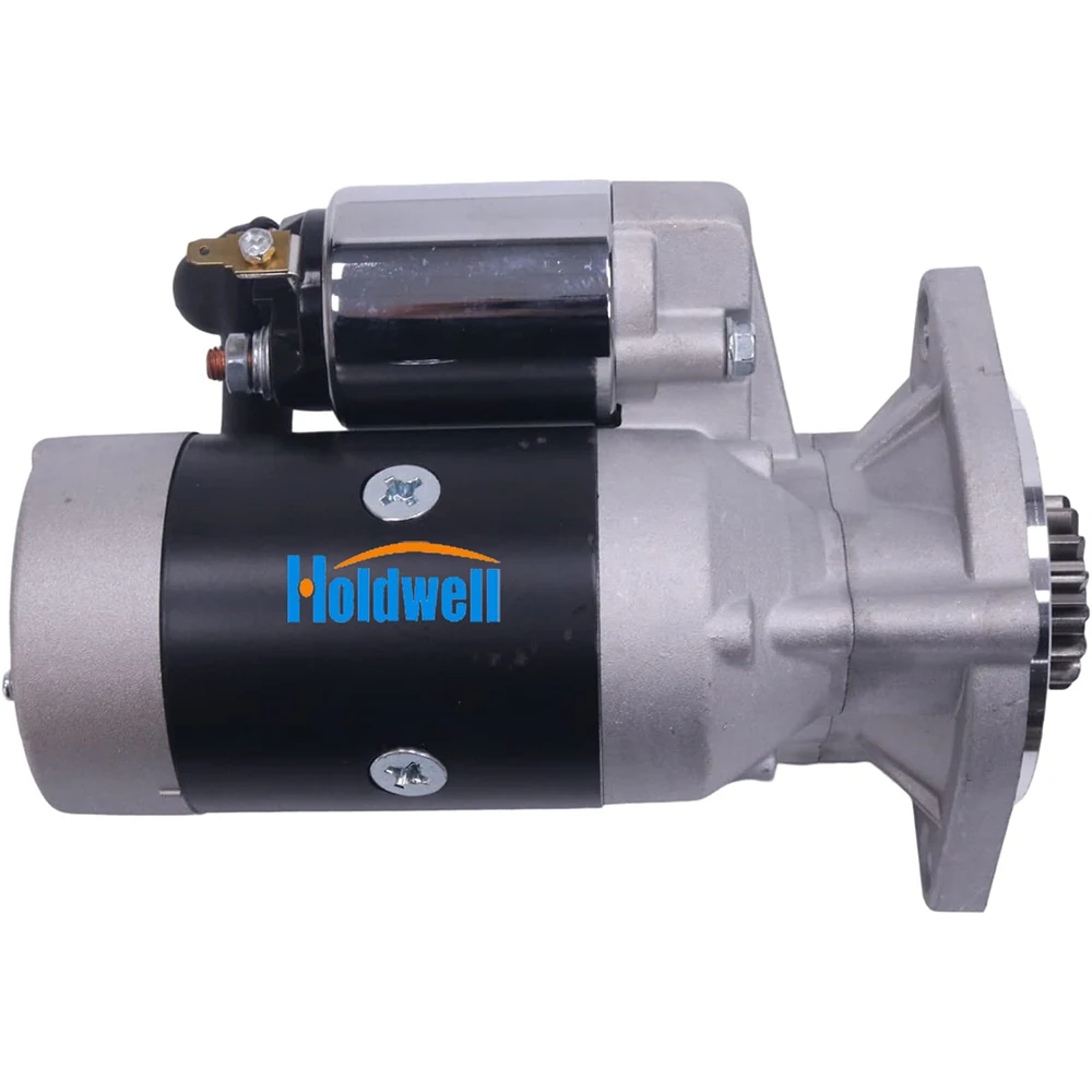 Holdwell 12V Starter Motor 129136-77011 129400-77012 for Yanmar Engine 3TN82E 4TN78 4TN82 Komatsu Excavator PC35 PC40 PC50