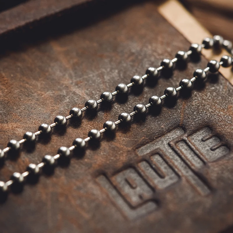 LAUTIE925 argent titane alliage acier inoxydable hommes collier cubain chaîne de clavicule EDC jouet Portable