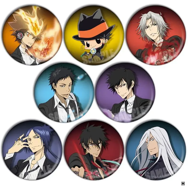 

Sawada Tsunayoshi Hibari Kyoya Sasagawa Ryohei Popular Game Anime Badges Peripherals Manga Enamel Pin Brooch for Clothes Jewelry