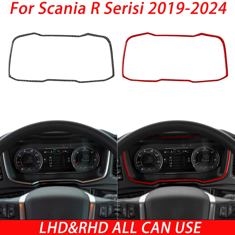 For Scania R Serisi 2019 2020 2021 2022 2023 2024 Carbon Fiber Instrument Panel Car Interior Accessorie Decoration Stickers