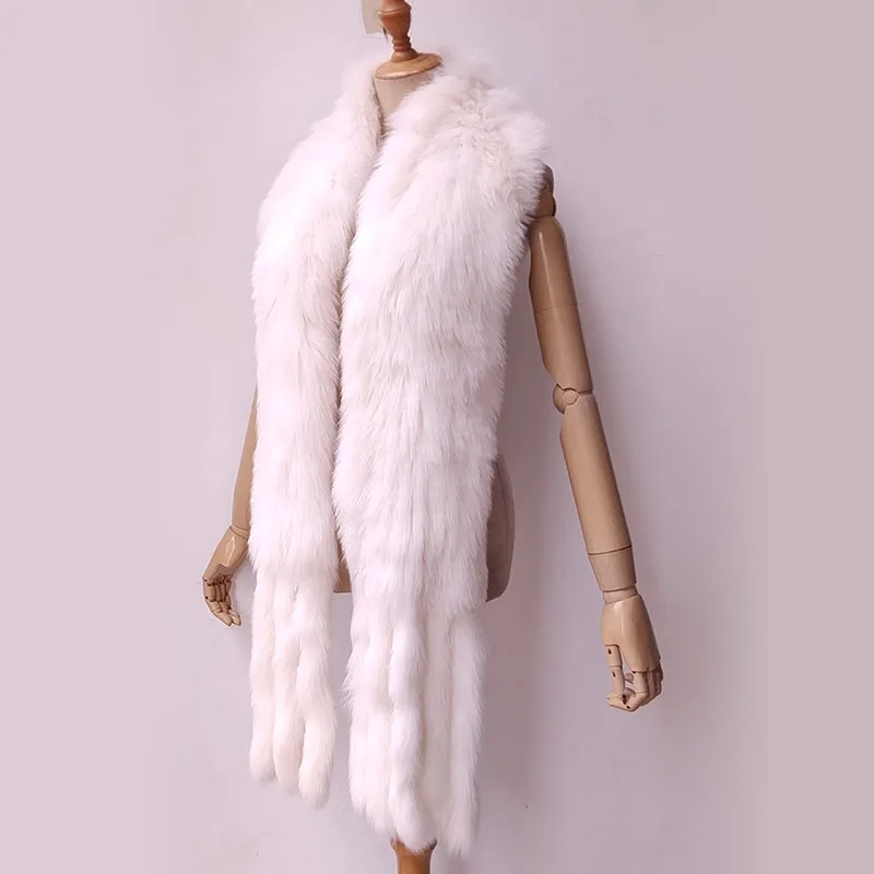 2025 شتاء جديد سميك دافئ ريال فوكس شال فرو المرأة جودة عالية رقيق واسعة موضة أوشحة فرو حقيقية الإناث