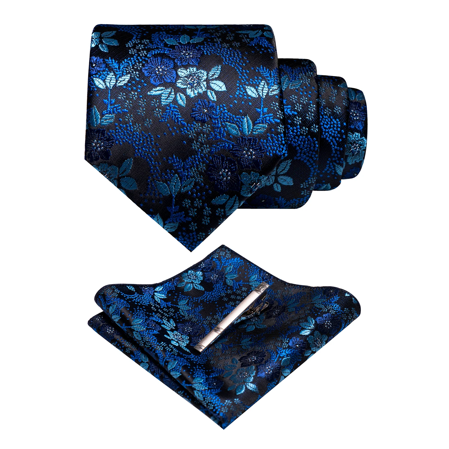 JEMYGINS Floral Seide Männer Krawatte Einstecktuch Krawatte Clip Sets Hochzeit Party Krawatte Männer Zubehör Hohe Qualität Gravata – Detail 33
