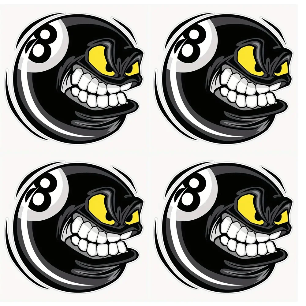 

No. 8 ball style billiard ball vinyl waterproof motorcycle sticker, motorcycle helmet decorative decal, car and other decorative