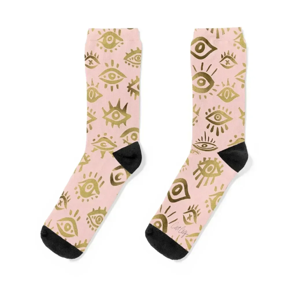 

Mystics Eyes – Blush & Gold Socks short moving stockings winter thermal Heating sock Socks Women's Men's